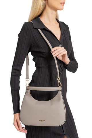 Bolso de piel - Gris oscuro