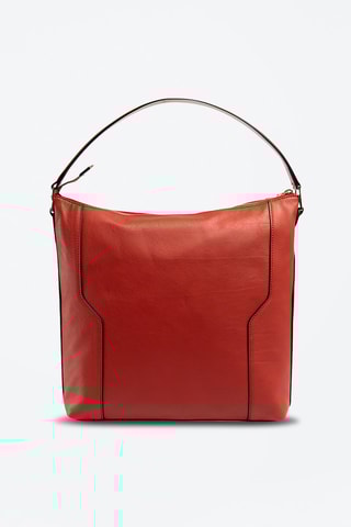 Bolso shopper de piel - Rojo