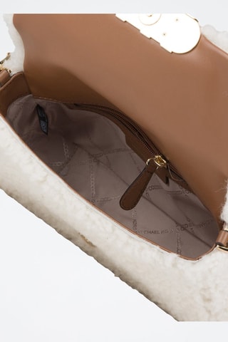 Bandolera de piel de cordero - Blanco