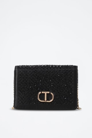 Bandolera de piel - Negro