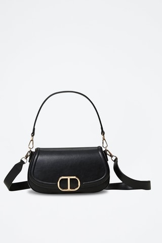 Bandolera de piel - Negro