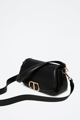 Bandolera de piel - Negro