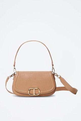 Bandolera de piel - Marrón claro