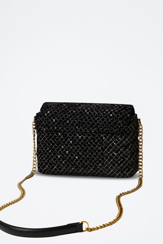 Bandolera de piel - Negro