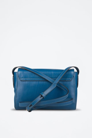 Bandolera de piel Elettra - Azul oscuro 