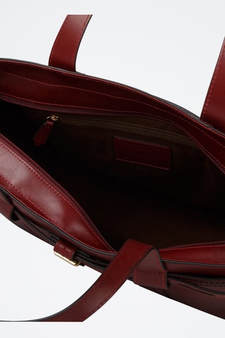 Bolso shopper de piel Vigna Nuovo - Burdeos