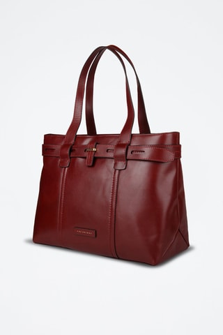 Bolso shopper de piel Vigna Nuovo - Burdeos