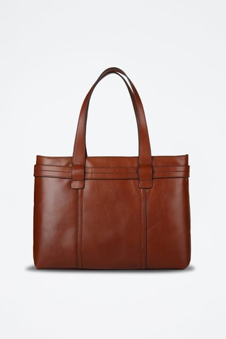 Bolso shopper de piel Vigna Nuovo - Camel