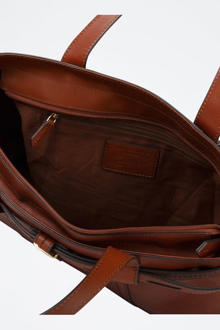 Bolso shopper de piel Vigna Nuovo - Camel