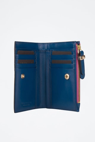 Cartera de piel Chiara - Azul oscuro