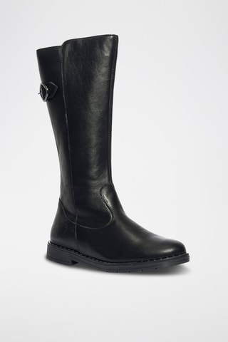 Botas de piel Glamour - Negro