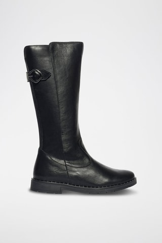 Botas de piel Glamour - Negro