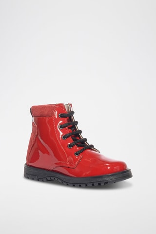 Botines con brillo Play Casual - Rojo