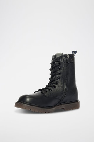 Botines de piel Tube - Negro