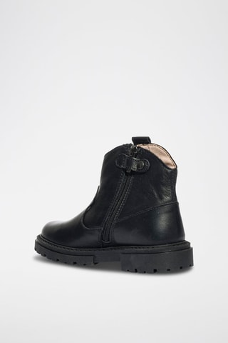 Botines de piel Happy Fashion - Negro