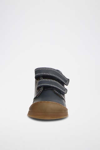 Botines de piel napa - Azul marino