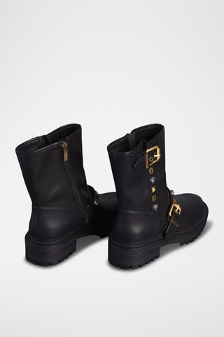 Botines de piel - Negro