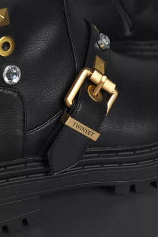 Botines de piel - Negro