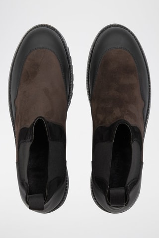 Botines Chelsea de piel - Negro