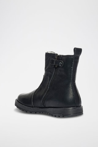 Botines de piel Play Casual - Negro