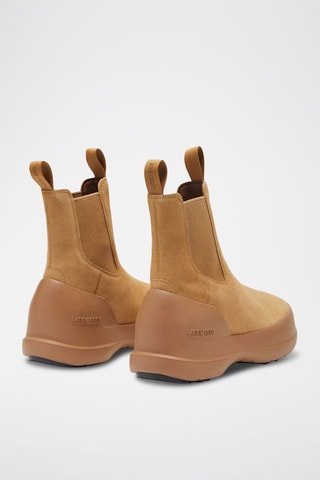 Botines Chelsea de nobuk Luna - Camel