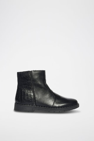 Botines de piel Paris - Negro