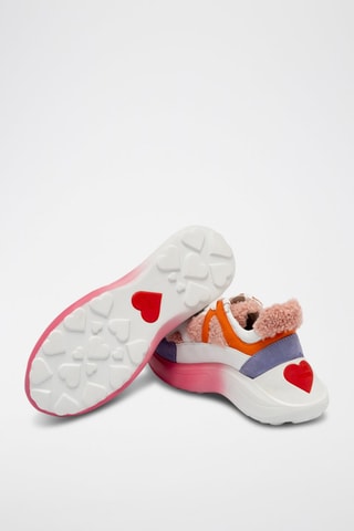 Zapatillas de piel con plataforma - Blanco