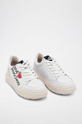 Zapatillas de piel - Blanco