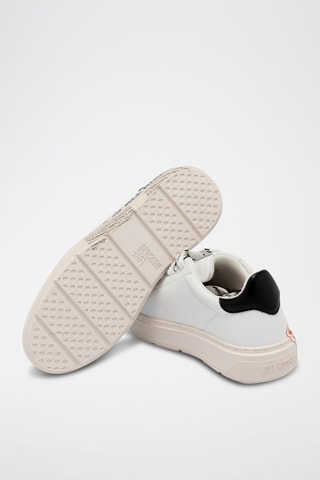 Zapatillas de piel con plataforma - Blanco