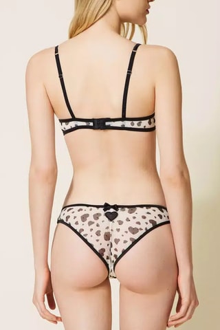 Sujetador y braga brasileña - Blanco y negro