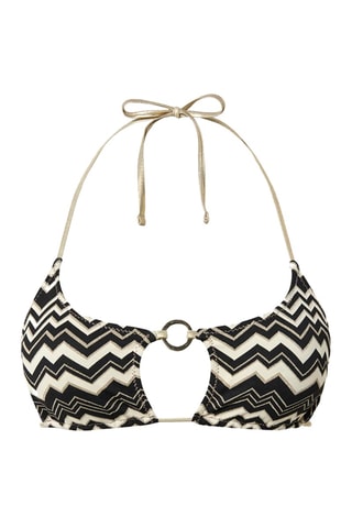 Sujetador de bikini - Negro y beige