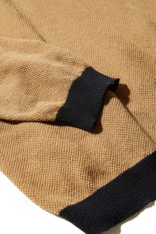 Jersey slim fit de lino - Marrón claro - Zanone