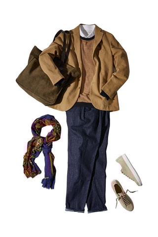 Jersey slim fit de lino - Marrón claro - Zanone