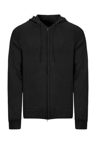 Cárdigan con capucha - Negro