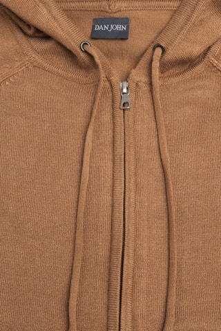 Cárdigan con capucha - Camel