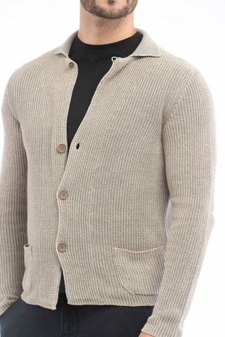 Cárdigan slim fit - Beige - Zanone