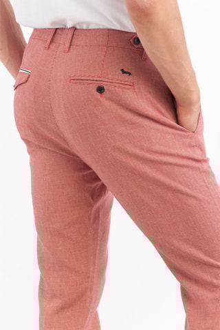 Pantalón chino de lino - Rosa jaspeado