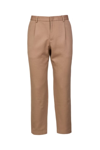 Pantalón recto de lana - Beige - Emporio Armani