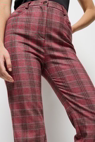 Pantalón de tiro alto - Burdeos