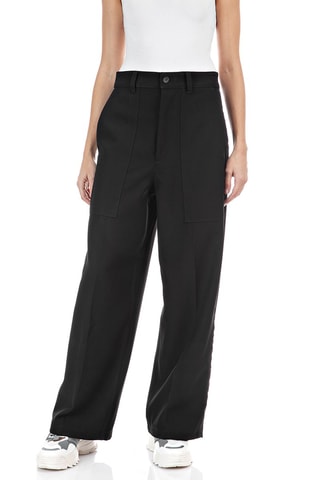Pantalón flare de tiro alto - Negro