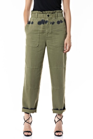 Pantalón de tiro alto comfort fit - Verde