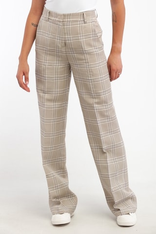 Pantalón ancho de tiro alto de lino - Beige - Harmont & Blaine