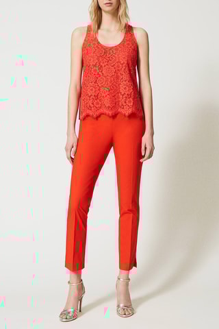 Pantaloni cigarette - Arancione