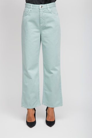 Jeans Hoge Taille - Zeegroen