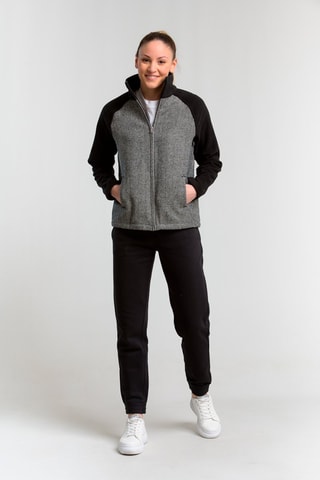 Chaqueta - Gris jaspeado y negro