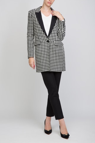 Chaqueta de lana - Negro y blanco