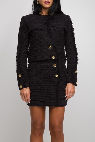 Chaqueta de tweed - Negro