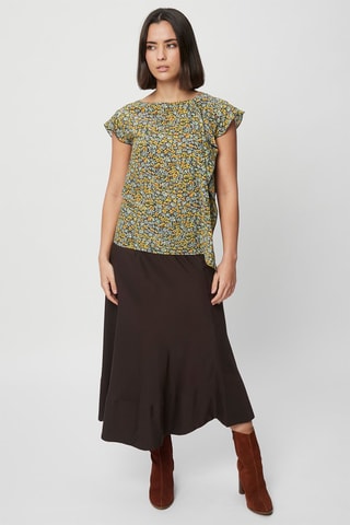 Top de seda - Azul y amarillo - Harmont & Blaine