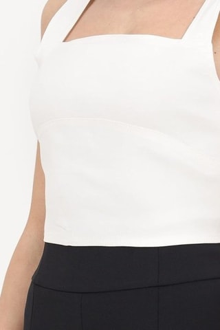 Top de lino - Blanco