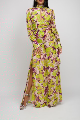 Crop top - Beige y verde claro